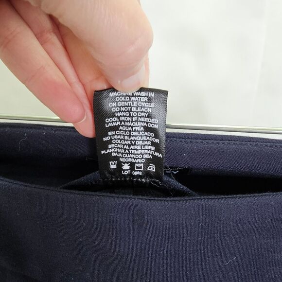 Hilary Radley Navy Blue and Charcoal Stretch Pull On Ponte Pants Bunde Medium - Picture 9 of 11